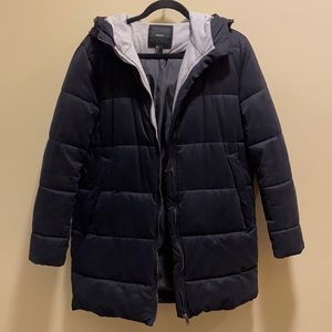 FOREVER 21 BLACK PUFFER COAT